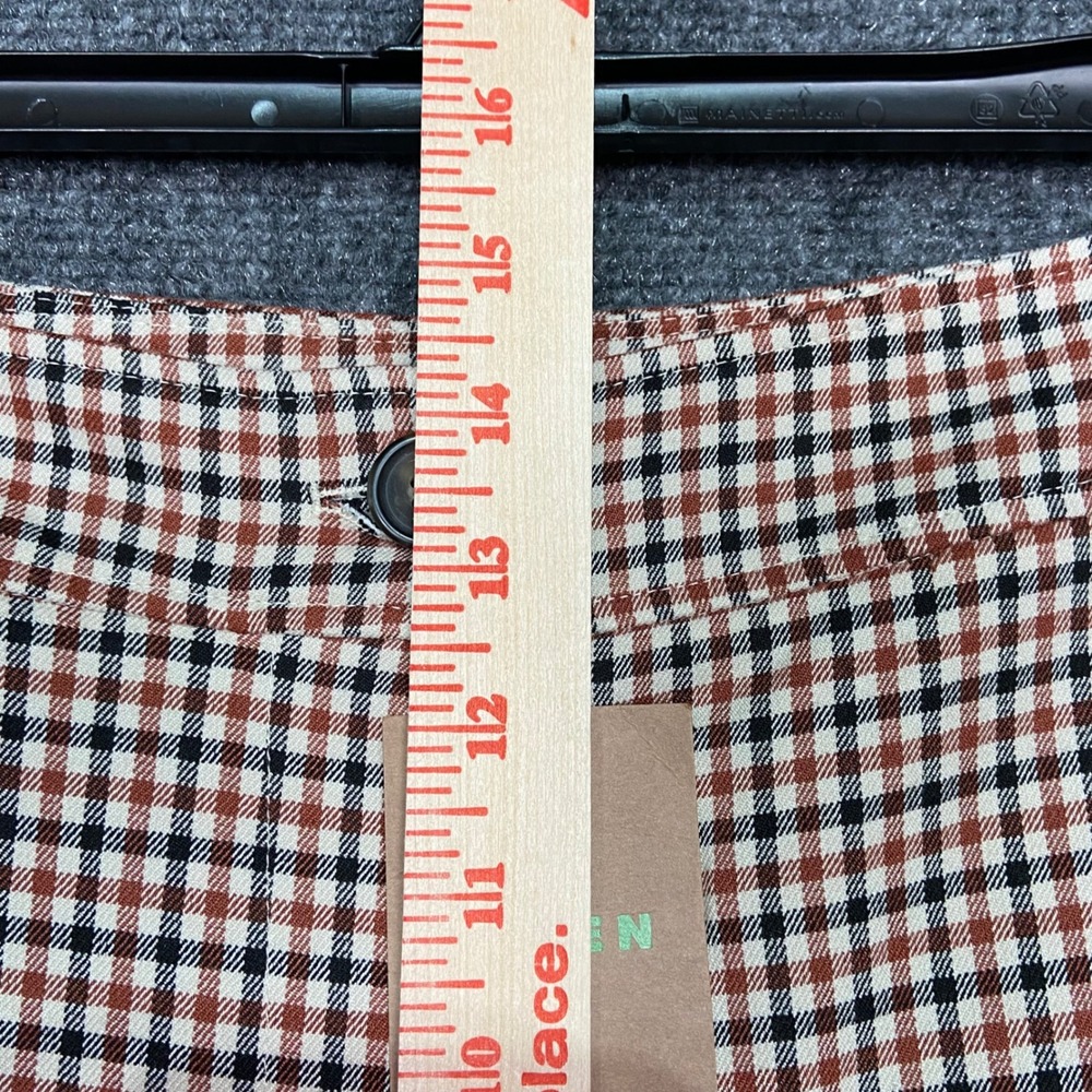 Boden Westbourne Women's US 14 Brown Plaid Wide Leg Pants‎ Trousers R0419 NWT - Picture 7 of 13